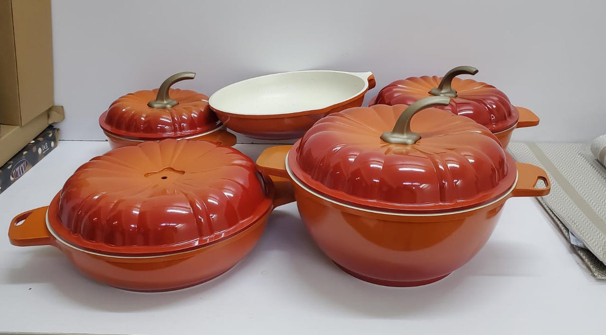 9pcs USFE Pumpkin Granite Cookware Set | Scratch Resistant