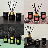 50ml Reed Diffuser and 2pc Scented Candles Set – Aromatherapy Essential Oil Gift Pack Diffuser Reed Diffusers