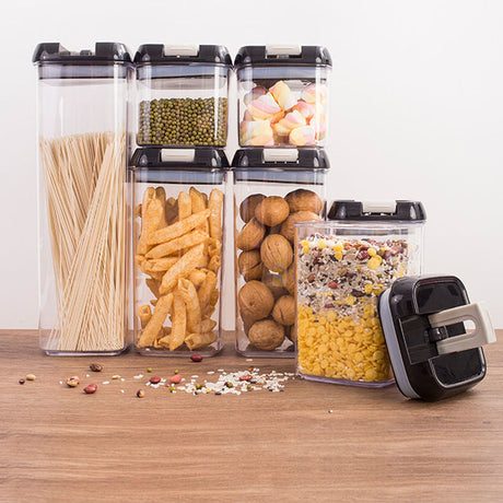 7-Piece Acrylic Food Storage Container Set – BPA-Free with Stickers & Pen (500ml to 1900ml)- Furaha Finds Kenya