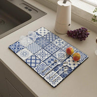 Absorbent Dish Drying Mat 30x40 cm Stylish Prints for Kitchen Kitchen Linen Drain Boards