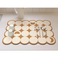 Absorbent Dish Drying Mat 30x40 cm Stylish Prints for Kitchen Kitchen Linen Drain Boards