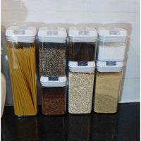 Acrylic 7pcs Set Food Containers Airtight Kitchen Storage Kitchen organizer Kitchen Organizers