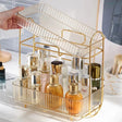 Acrylic Double Layer Cosmetic Organizer with Large Capacity for Makeup, Toiletries, and Snacks