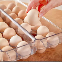 Acrylic Egg Holder with Lid – 14 Eggs Capacity | Stackable Fridge Organizer food storage Food Storage Containers