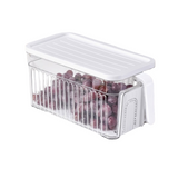Acrylic Food Storage Container with Removable Draining Tray Stackable & Durable