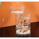 Acrylic Rotating Jewelry Holder 5 Layers, 11x21cm, Elegant Jewelry Organizer