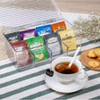 Acrylic Tea Bag Organizer Multi Compartment Storage Box with Cover