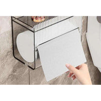 Acrylic Wall Mounted Tissue Box | Bathroom Toilet Paper Storage | Napkin Paper Dispenser | Punch-Free Installation Bathroom Accessories Toilet Paper Holders