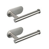 Adhesive Toilet Roll Paper Holder No Drill Stainless Steel Wall Mount Dispenser.