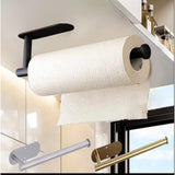 Adhesive Wall-Mount Toilet Roll Paper Holder – Stainless Steel Organizer for Kitchen & Bathroom, No Drill Installation
