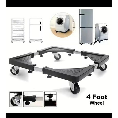 Adjustable 4 Locking Wheels Base for Refrigerators and Washing Machines