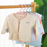 Adjustable Kids Clothes Hangers – 20pcs Set | Off-White & Blue & Pink