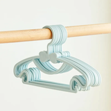 Adjustable Kids Clothes Hangers – 20pcs Set | Off-White & Blue & Pink