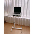 Adjustable Overbed Laptop Table with Wheels Rolling Multi-Purpose Bedside Desk