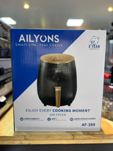 Ailyons AF-389 Digital Air Fryer with Large Capacity, LED Display & 1-Year Warranty