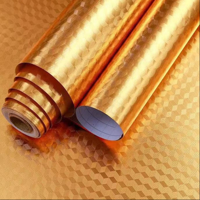 Aluminium Self Adhesive Oil Proof Shelf Liner Wall Stickers