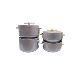 Antalya 4pcs Insulated Hotpot Set | Durable Hot Food Storage & Serving Set | Stackable Design (Brown)