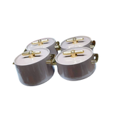 Antalya 4pcs Insulated Hotpot Set | Durable Hot Food Storage & Serving Set | Stackable Design (Brown)