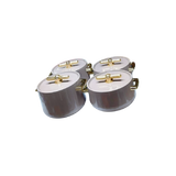 Antalya 4pcs Insulated Hotpot Set | Durable Hot Food Storage & Serving Set | Stackable Design (Brown)