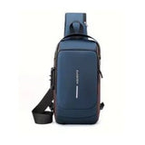 Anti-Theft Chest Cross Shoulder Bag with USB Charging and Water Resistance