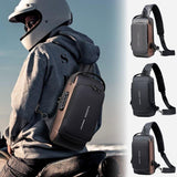 Anti-Theft Chest Cross Shoulder Bag with USB Charging and Water Resistance