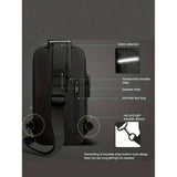 Anti-Theft Chest Cross Shoulder Bag with USB Charging and Water Resistance