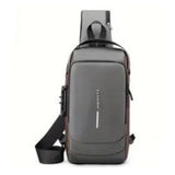 Anti-Theft Chest Cross Shoulder Bag with USB Charging and Water Resistance