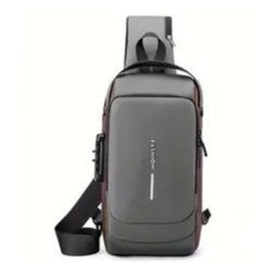 Anti-Theft Chest Cross Shoulder Bag with USB Charging and Water Resistance