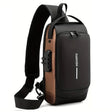 Anti-Theft Chest Cross Shoulder Bag with USB Charging and Water Resistance