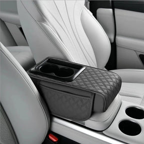 Auto Center Console Armrest Cushion with Cup and Phone Holder – 3 in 1 Multipurpose Design Car accessories Car Organizers