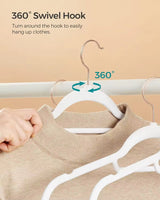 Luxury Velvet Anti-Slip Hangers – 10pcs | Premium Rose Gold Hook | Black or White