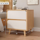 Modern Wooden Bedside Cabinet – Minimalist Nightstand with Storage