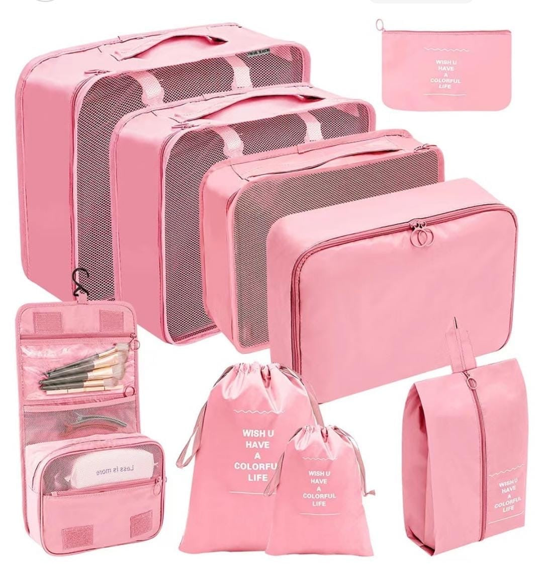 9-Piece Travel Luggage Organizer Set – Packing Cubes & Bags for Suitcase (Multiple Colours)- Furaha Finds Kenya