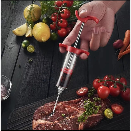 BBQ Meat Syringe Marinade Injector with Stainless Steel Needle – Perfect for Flavorful Grilling and Roasting (Copy)