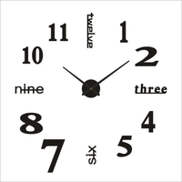 BIG Acrylic 3D Wall Clock 120x120cm DIY Numbers for Home Wall Decoration. Wall clock Wall Clocks