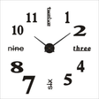 BIG Acrylic 3D Wall Clock 120x120cm DIY Numbers for Home Wall Decoration.