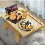 Bamboo Seat Arm Organizer Tray.