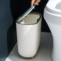 Bathroom Sanitary Dustbins 12L Hygienic White Waste Bin with Lid for Toilets & Washrooms. Wastebaskets