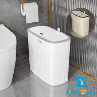 Bathroom Sanitary Dustbins 12L Hygienic White Waste Bin with Lid for Toilets & Washrooms. Wastebaskets