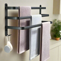Bathroom Stylist Towel Racks 24 Inch Wall Mounted Stainless Steel, Towel Holder with Modern Design Bathroom Storage Towel Racks