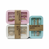 Bento Lunch Box with 2 Compartments & Chopsticks Lunch Boxes & Bottles Lunch Box Sets