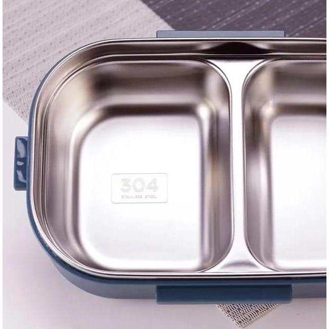 Bento Lunch Box with 2 Compartments and Soup Container–1000ml