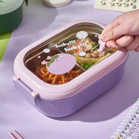 Bento Lunch Box with 2 Compartments and Soup Container–1000ml