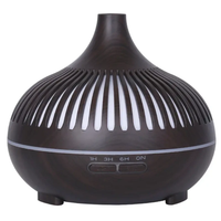 Big Pot 450ml Aroma Diffuser Humidifier Ultrasonic Mist Maker in Wooden Colours. Humidifiers
