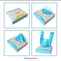 Biodegradable Baby Disposable Diaper Bags with Resealable Pouch – Blue 37×18.5cm Kids Essentials Diaper Pail Bags