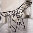 Black Movable Outdoor Drying Rack with Wheels | 1.5M