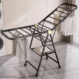 Black Movable Outdoor Drying Rack with Wheels | 1.5M