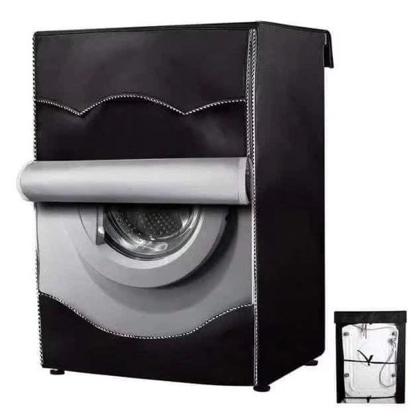 Black Waterproof Washing Machine Cover – Front Load – 12kg Fit – Heavy Duty