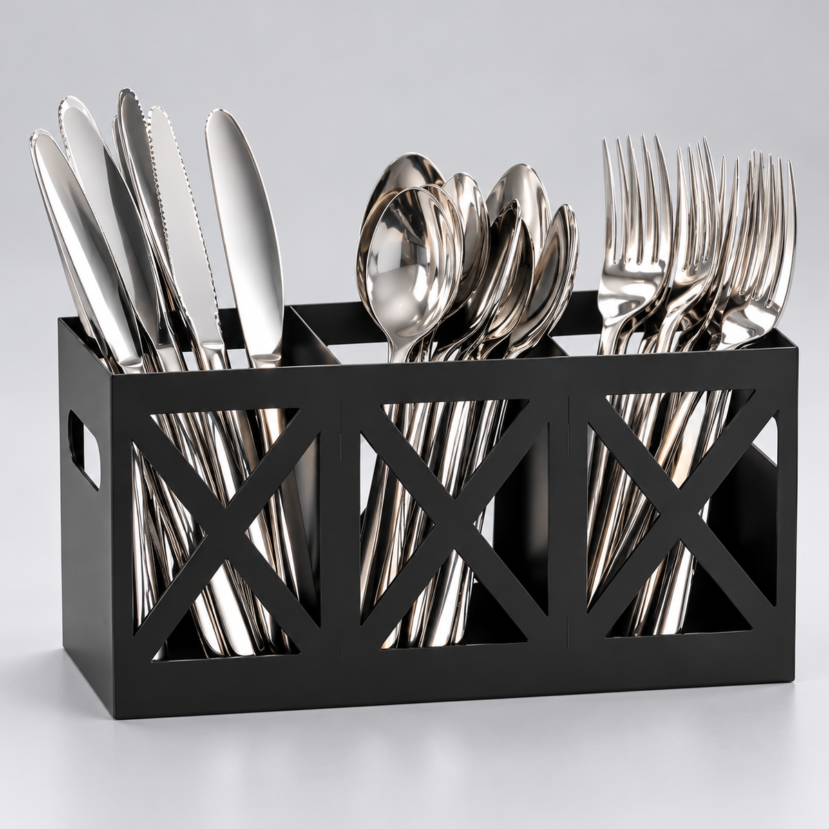 3-Compartment Cutlery Holder Cutlery Organiser Flatware Trays