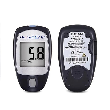 Blood Glucose Tester EZ111 with 100 Test Memory and 9-Second Test Time